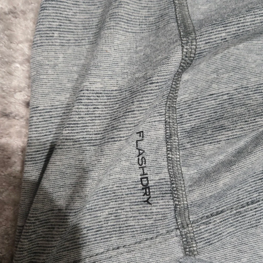The North Face FlashDry Athletic Top Small Gray Black Running Tee - Picture 5 of 12